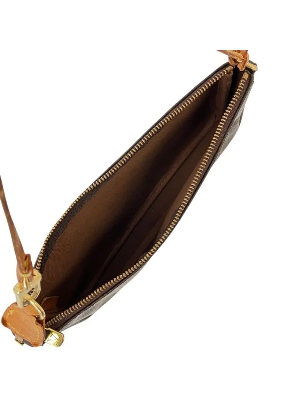 Louis Vuitton Monogram Pochette Soir Pouch Brown